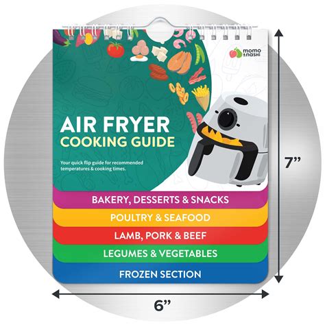 Air Fryer Cheat Sheet Magnets Cooking Guide Booklet Air Fryer Magnetic Cheat Sheet Set Cooking