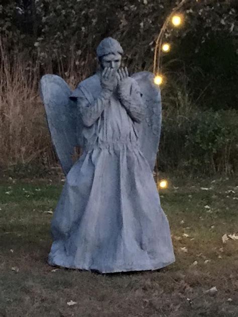 Me As A Weeping Angel Garden Sculpture Outdoor Decor Weeping Angel