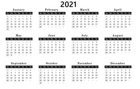 Calendar 2021 Png Free Image Png All Png All