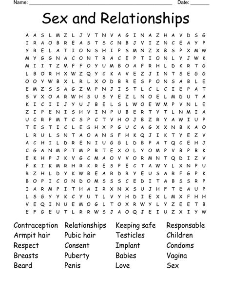 sex and relationships word search wordmint