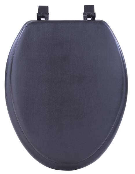 Black Soft Padded Toilet Seat Cushioned Elongated Cover Premium