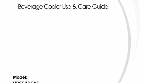 hisense beverage cooler manual