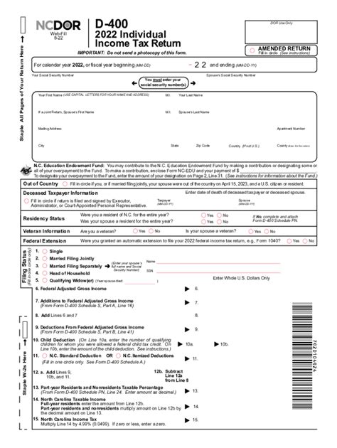 Form D 400 Fill Out And Sign Online Dochub