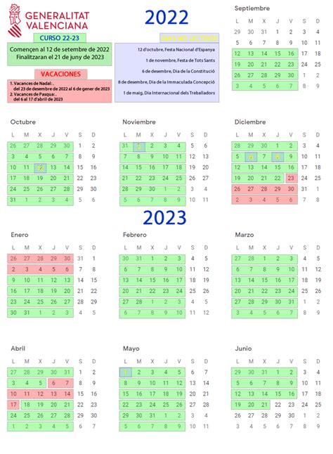 Calendario Escolar 2022 23 En Elche Informático En Elche