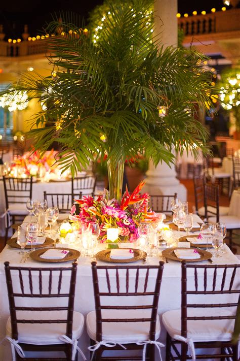 Elegant Tropical Wedding Centerpiece Elizabeth Anne Designs The