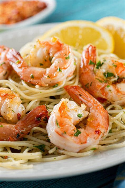 You may want to serve this shrimp up with some pasta and a salad to make a complete meal. Copycat Red Lobster's Shrimp Scampi Recipe | CDKitchen.com