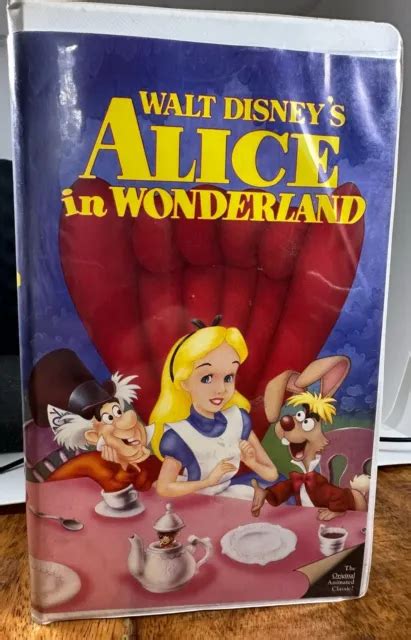 Walt Disney Classic Alice In Wonderland Vhs Rare Black Diamond