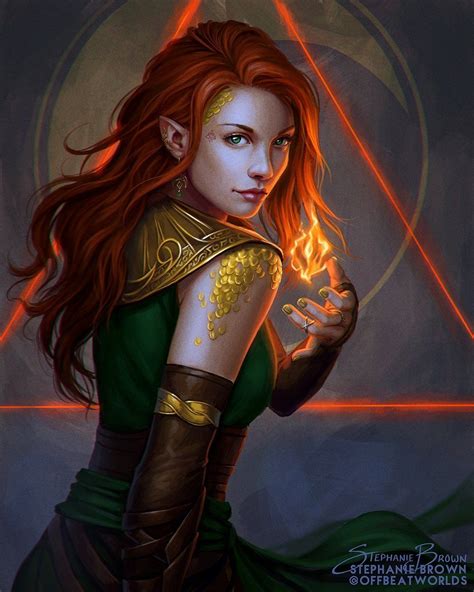 Half Elf Draconic Sorcerer In Character Portraits Elf