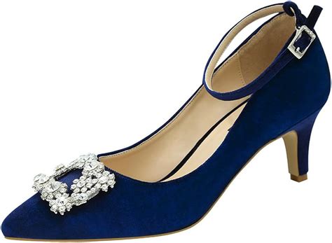 Erijunor Low Heel Pumps For Women Comfort Kitten Heels