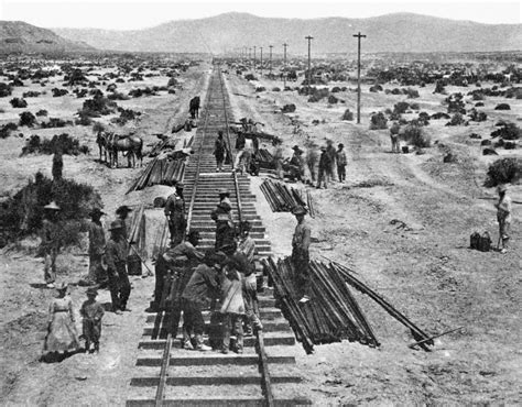 Track Work Takes Place In Nevada As Central Pacific Forces Build The