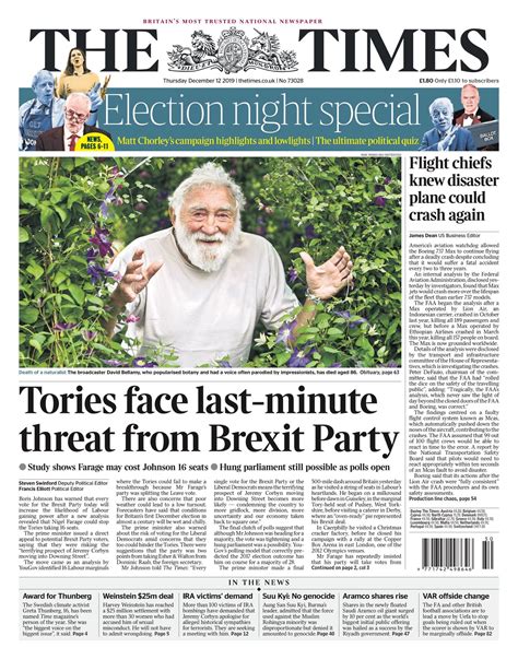 Todays Newspapers Election Front Pages — Digital Spy
