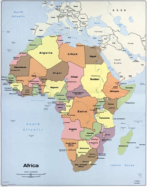 Large Detailed Political Map Of Africa With Major Cit