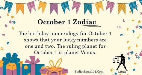 October 1 Zodiac Is Libra Birthdays And Horoscope Zodiacsigns101