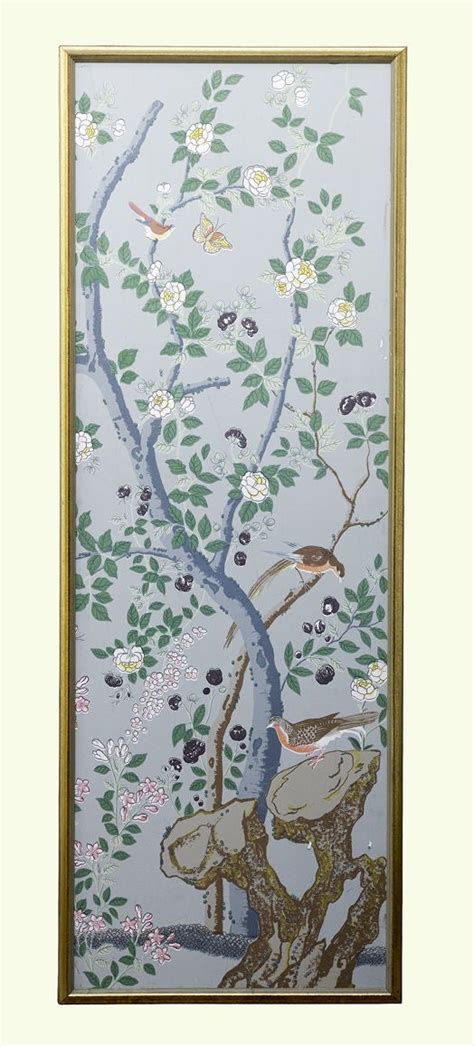 Hand Painted Chinoiserie Wallpaper Panels At 1stdibs