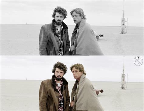 I Colourised This Iconic Photo Of George Lucas And Mark