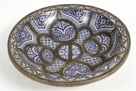 Large Decorative Ceramic Plates From Fez For Sale At 1stdibs