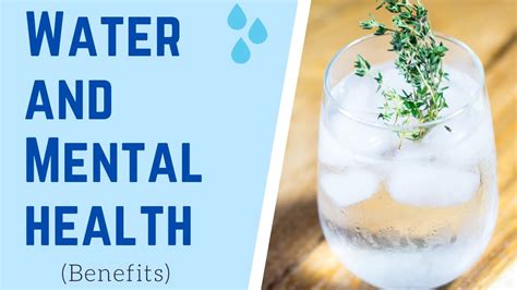 Water For Mental Health Benefits Of Being Hydrated Youtube