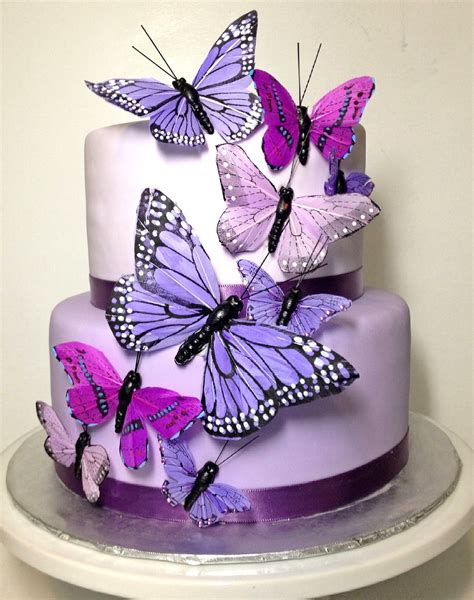 Purple Butterfly Cake Purple Butterfly Cake Butterfly Wedding Cake