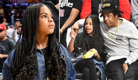 beyoncé s daughter blue ivy makes rare public appearance with dad jay z extra ie