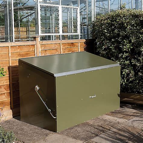 Rowlinson Metal 6x3 Pent Garden Storage Box Diy At Bandq