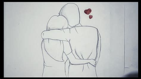 Easy Pencil Drawing Of Romantic Couple Couple Drawing Youtube