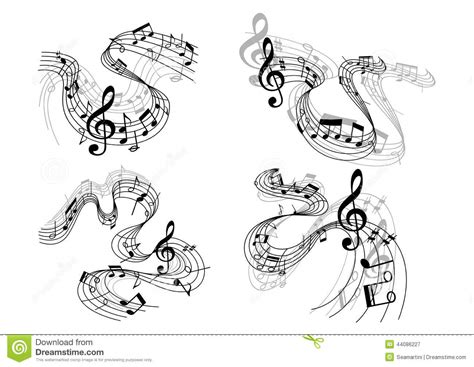 Abstract Musical Compositions Stock Vector Image 44086227