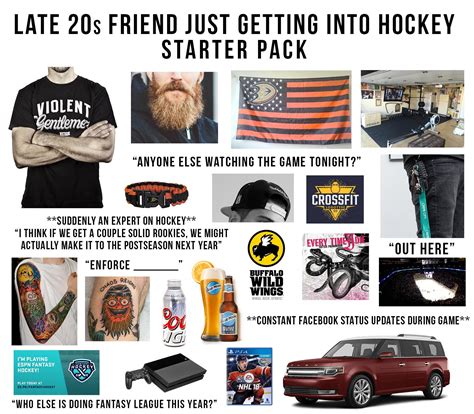 Late 20s Friend Just Getting Into Hockey Starter Pack Rstarterpacks