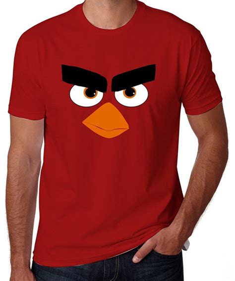 Angry Birds Shirt With Logo In Red Color