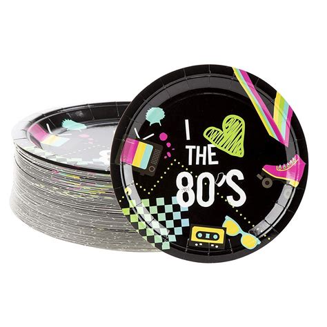 80 Count Totally 80s Party Paper Plates 9 The 80s Retro Favors