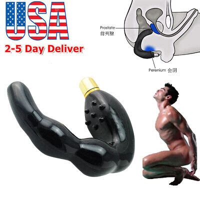 Men Male Prostate Massage C Type Plug G Stimulation Massager Vibrator