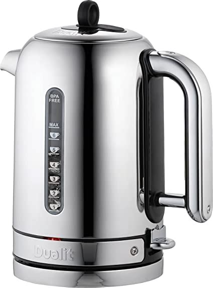 Dualit Classic Kettle Polished Stainless Steel With Black Trim
