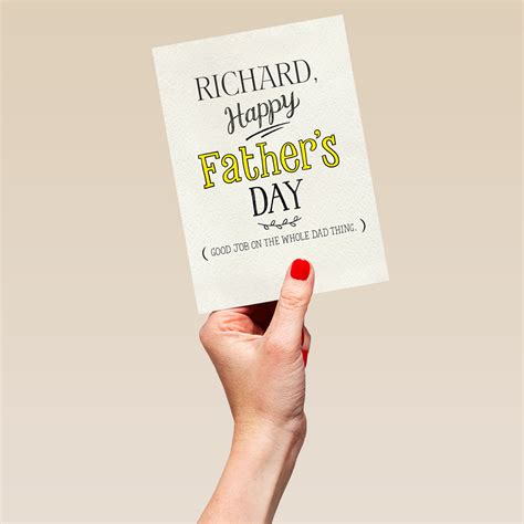 personalised editable text father s day card for dad hallmark