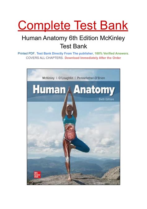 Human Anatomy 6th Edition Mckinley Test Bank Human Anatomy 6th