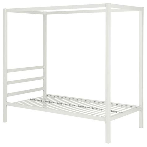 Frequent special offers and discounts up.a wide range of available colours in our catalogue: Twin size White Metal Platform Canopy Bed Frame - No Box ...