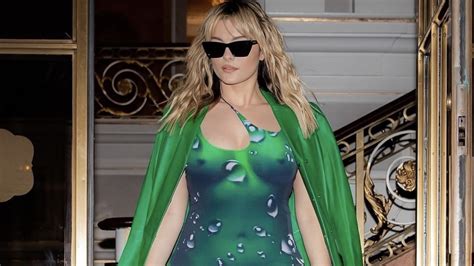 Bebe Rexha Steps Out In Nyc Rocking A Syndical Chamber Green Waterdrops