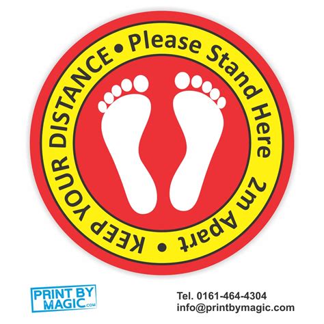 Keep Your Distance Floor Stickers R10 Anti Slip