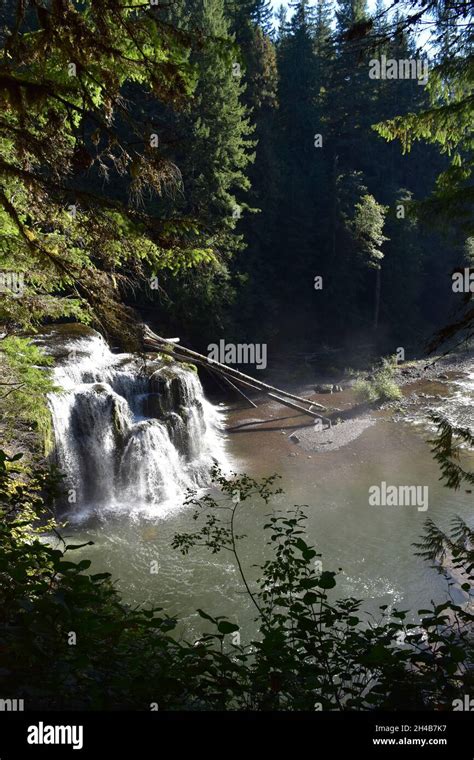 Late Summer At The Lower Lewis River Falls A Popular Beauty Spot For