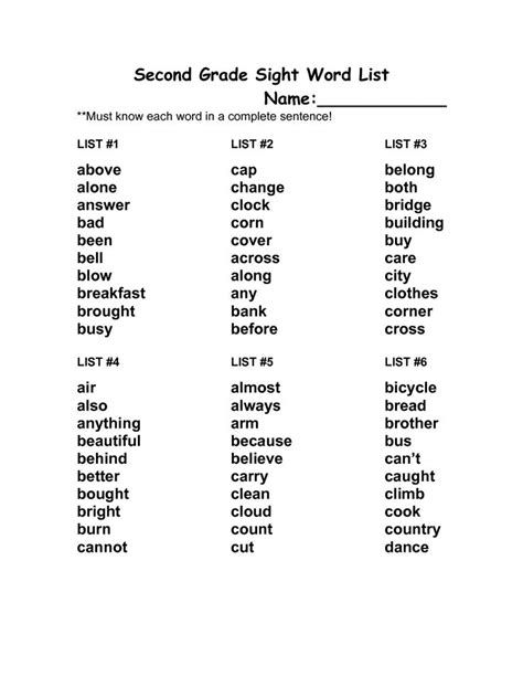 6th grade is a great time to use spelling to improve writing as many. 9 best Homework images on Pinterest | List of sight words ...