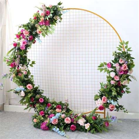 Round Arch Flower Backdrop For Photography Wedding Archway Etsy