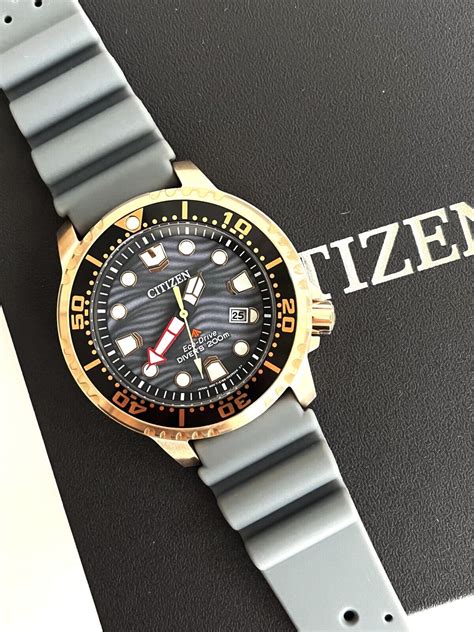 Citizen Promaster Diver Watch Bn0163 00h Eco Drive Grey And Rose Gold