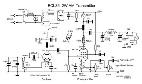 Ecl85 Am Transmitter Amatörradio Förstärkare Antenner