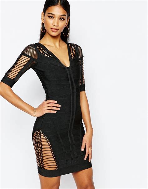 Wow Couture Bandage Bodycon Dress With Ladder Detail At Asos Com