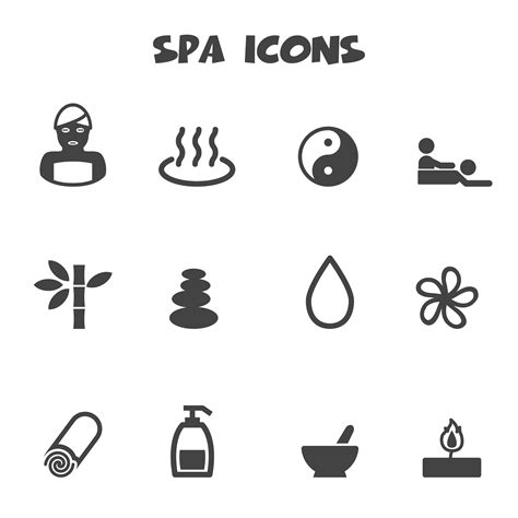 Spa Icons Symbol 672953 Vector Art At Vecteezy