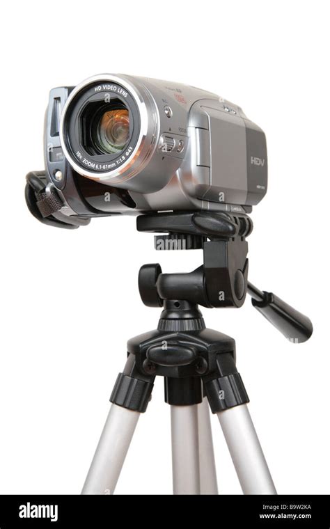 Hdv Camera On Tripod Stock Photo Alamy