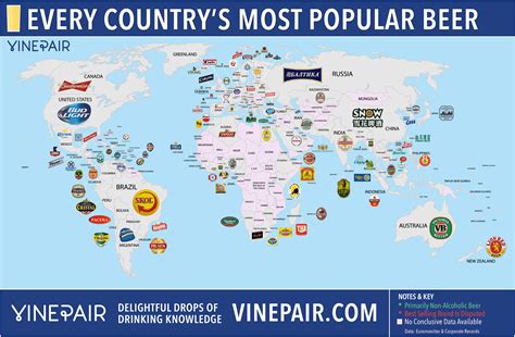 Map The Most Popular Beer In Every Country Vinepair