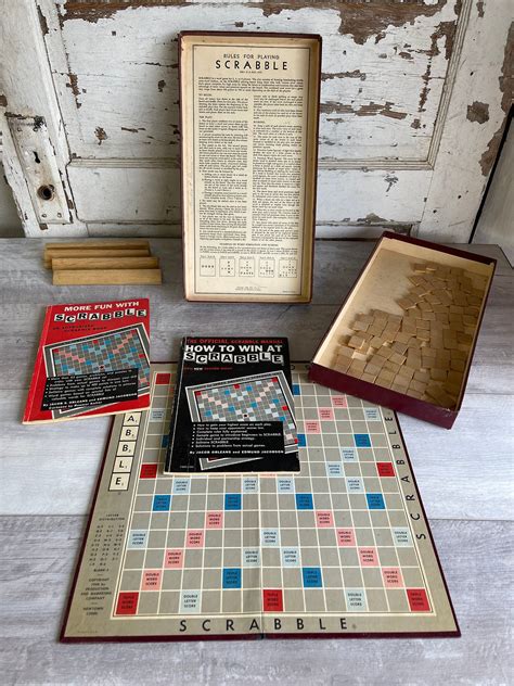 Vintage The Original Scrabble Game By Selchow And Righter C 1953