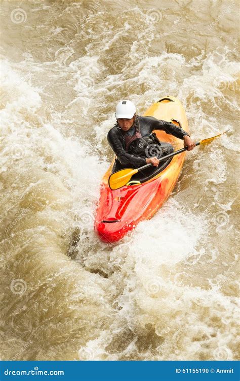Level Five Whitewater Extreme Kayaking Stock Photo Image Of Lifestyle