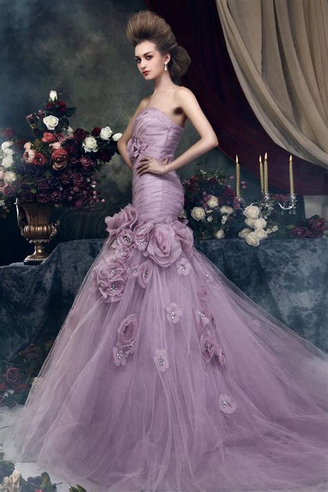 Lilac Purple Wedding Gown Side View Purple Wedding Dress Wedding Dress