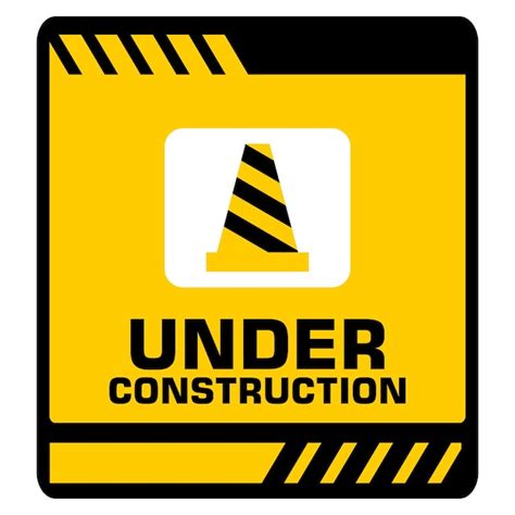 Premium Vector Under Construction Sign And Sticker Vector