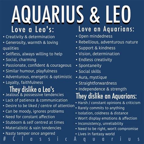 Aquarius And Leo Relationship Listed Above Are The Positive Aspects Of